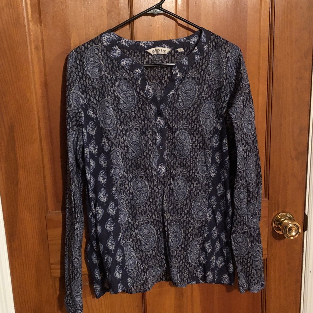 Orvis Paisley Long Sleeve Blouse